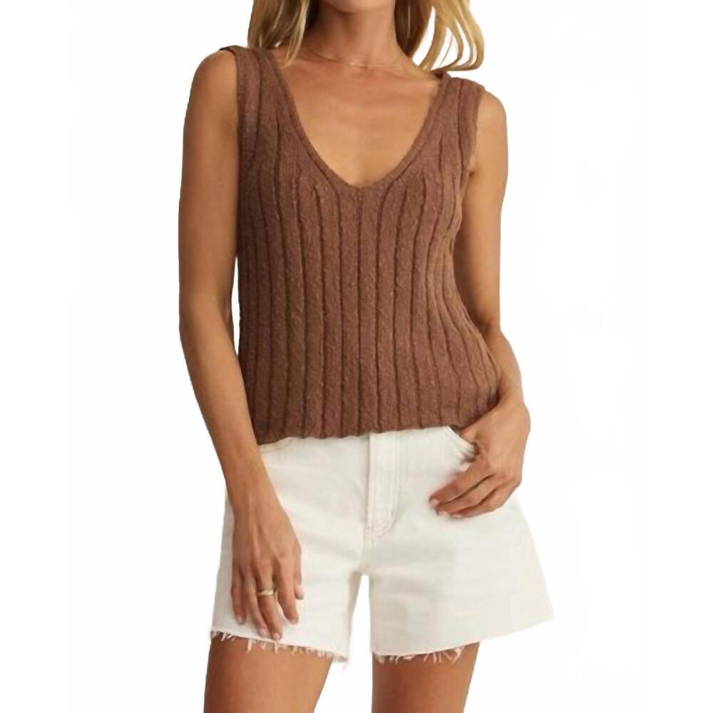NEW Z SUPPLY acadia sweater tank top in palo santo